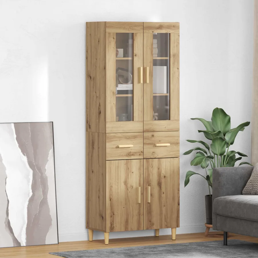 Haut Armoire Chêne artisanal 69,5 x 34 x 180 cm