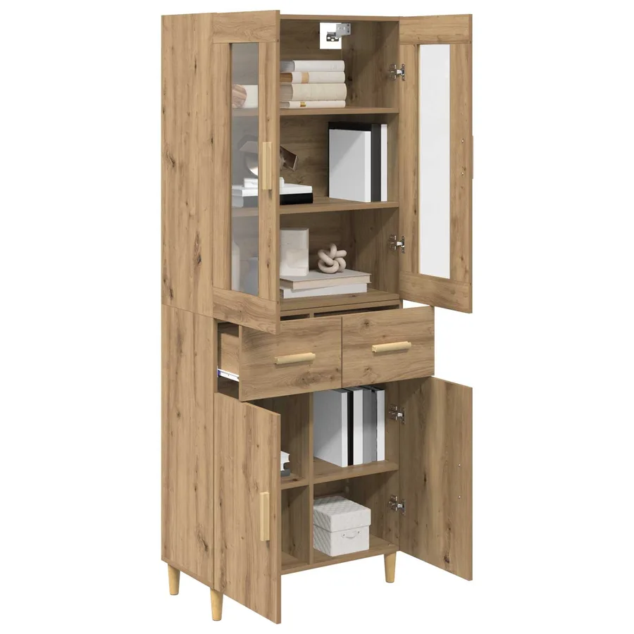 Haut Armoire Chêne artisanal 69,5 x 34 x 180 cm - 3