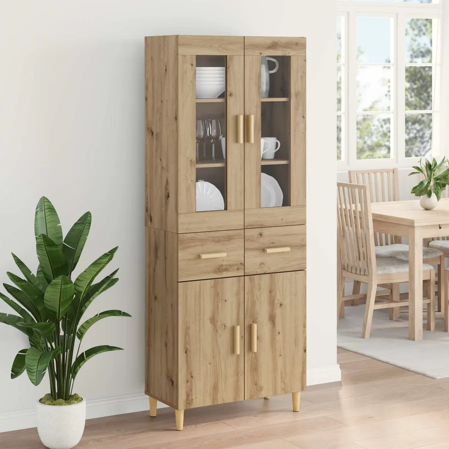 Haut Armoire Chêne artisanal 69,5 x 34 x 180 cm - 4