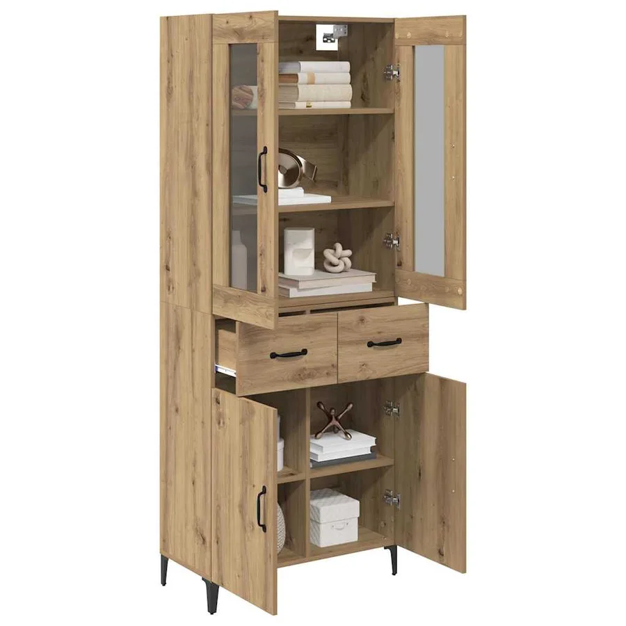 Haut Armoire Chêne artisanal 69,5 x 34 x 180 cm - 3