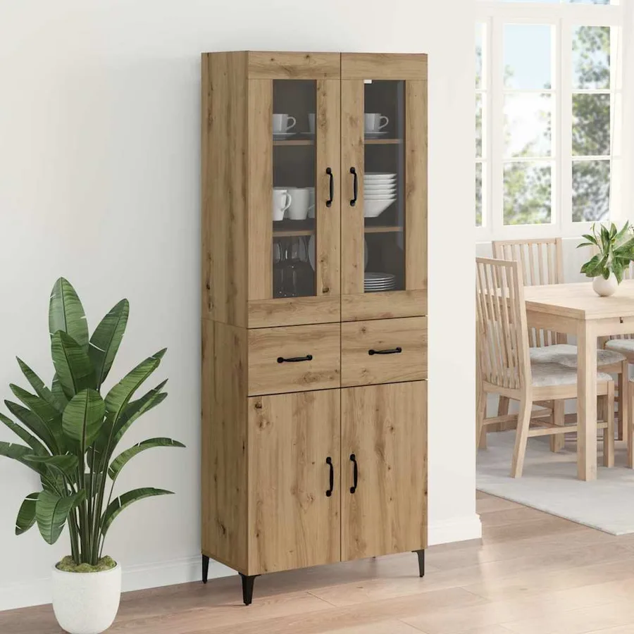 Haut Armoire Chêne artisanal 69,5 x 34 x 180 cm - 4