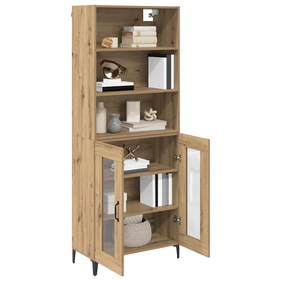 Haut Armoire Chêne artisanal 69,5 x 34 x 180 cm - 3