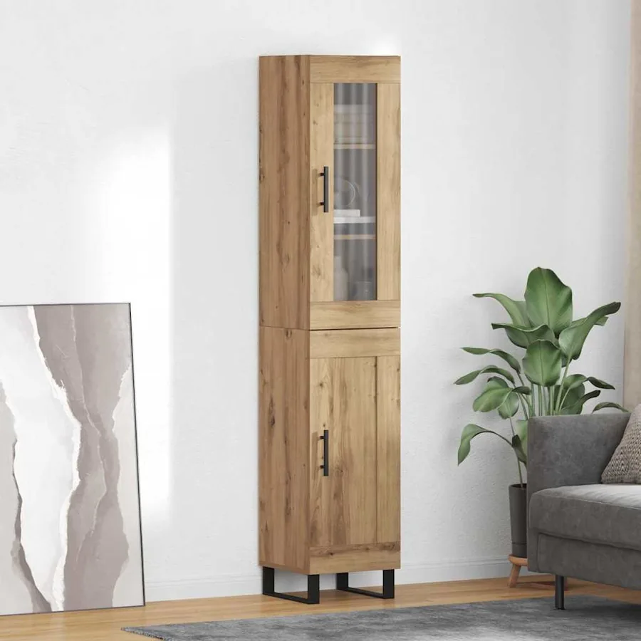 Haut Armoire Chêne artisanal 34,5 x 34 x 180 cm