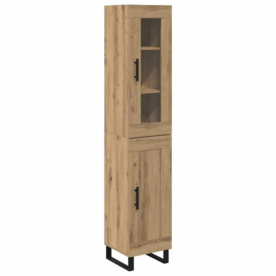 Haut Armoire Chêne artisanal 34,5 x 34 x 180 cm - 2