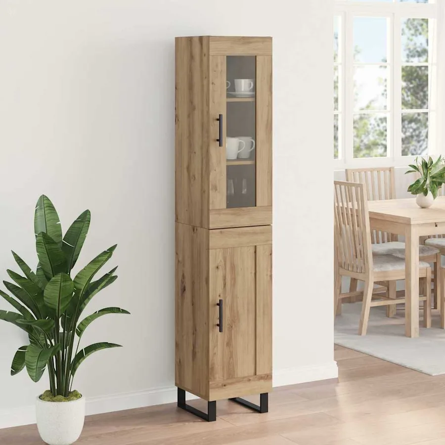 Haut Armoire Chêne artisanal 34,5 x 34 x 180 cm - 4