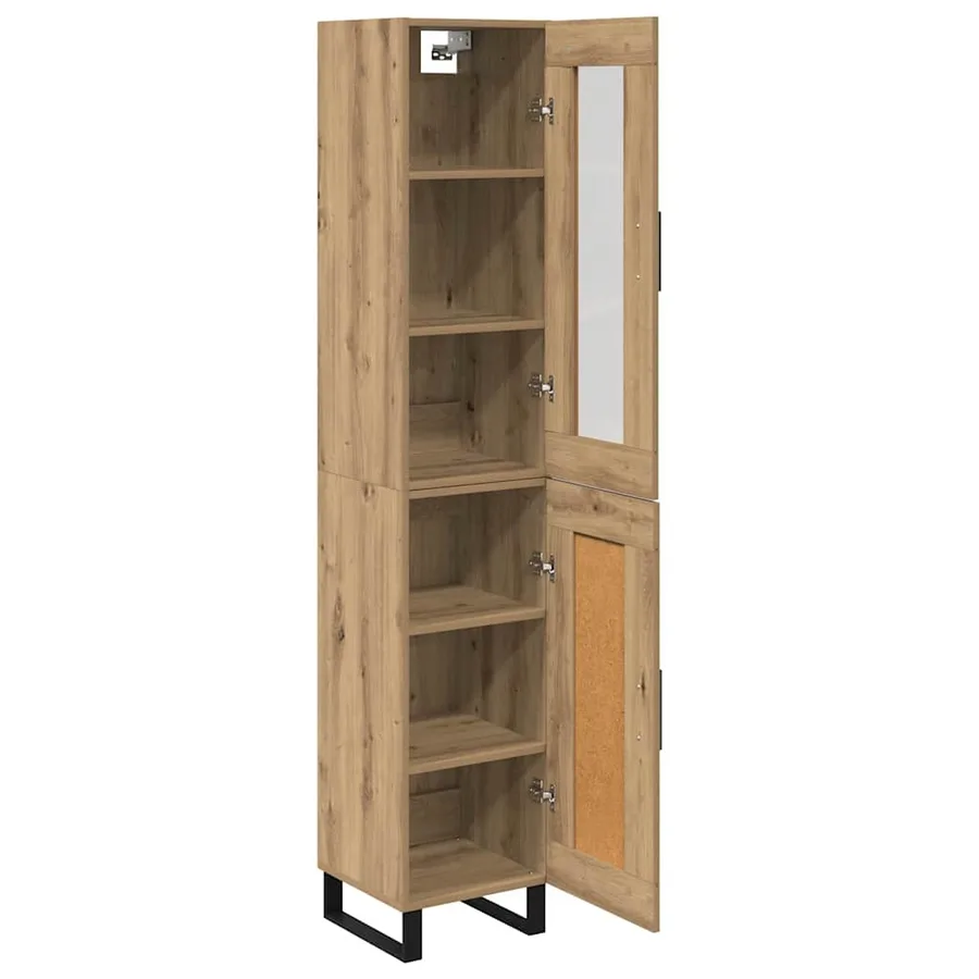 Haut Armoire Chêne artisanal 34,5 x 34 x 180 cm - 5