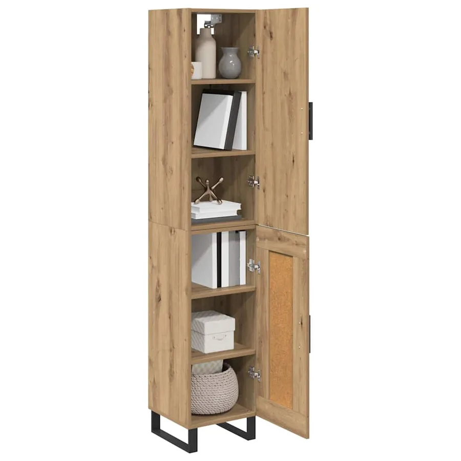 Haut Armoire Chêne artisanal 34,5 x 34 x 180 cm - 3
