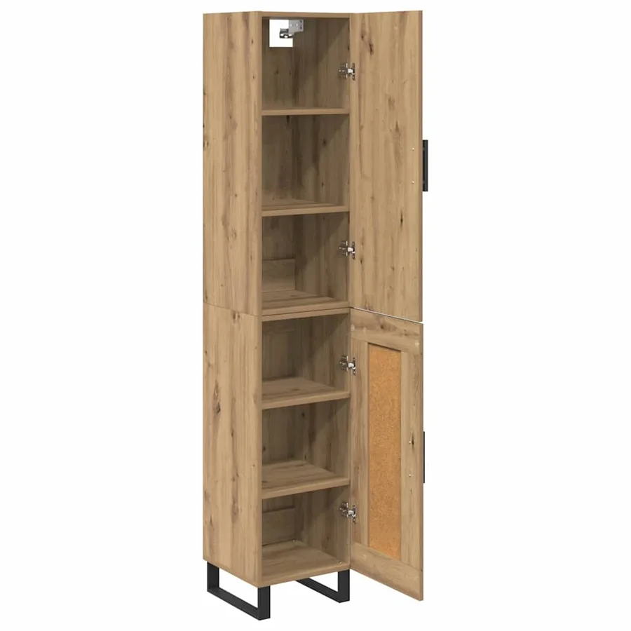 Haut Armoire Chêne artisanal 34,5 x 34 x 180 cm - 5