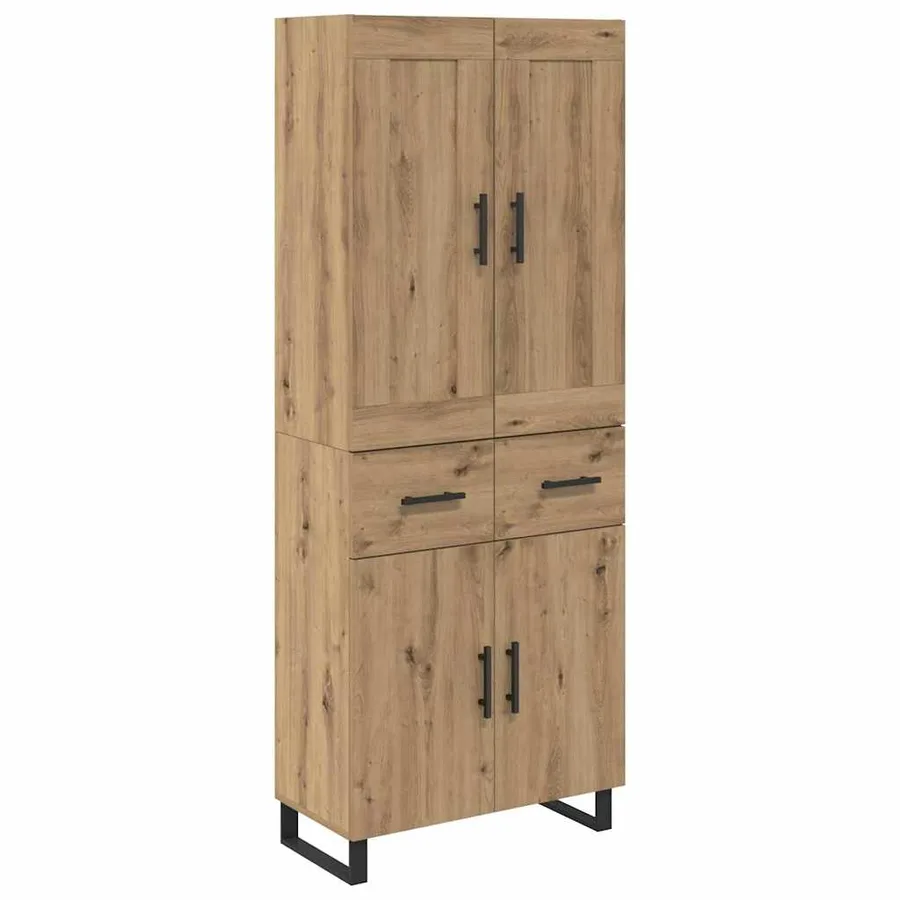 Haut Armoire 2 pcs Chêne artisanal 69,5 x 34 x 180 cm - 2