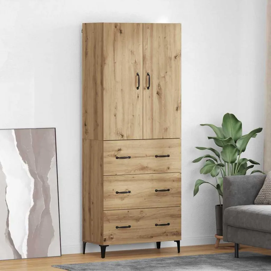 Haut Armoire Chêne artisanal 69,5 x 34 x 180 cm