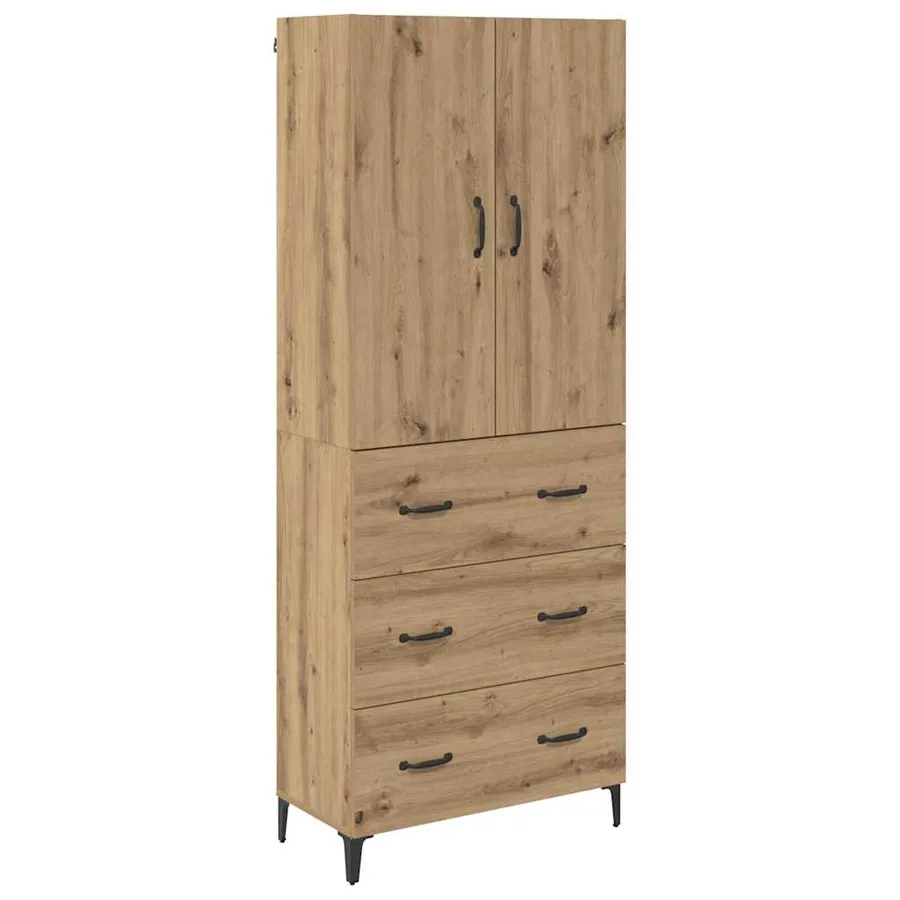 Haut Armoire Chêne artisanal 69,5 x 34 x 180 cm - 2