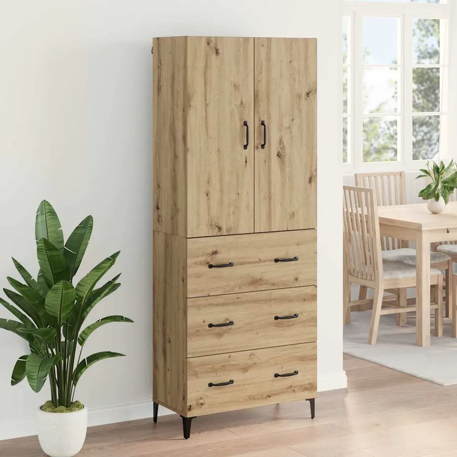Haut Armoire Chêne artisanal 69,5 x 34 x 180 cm - 4