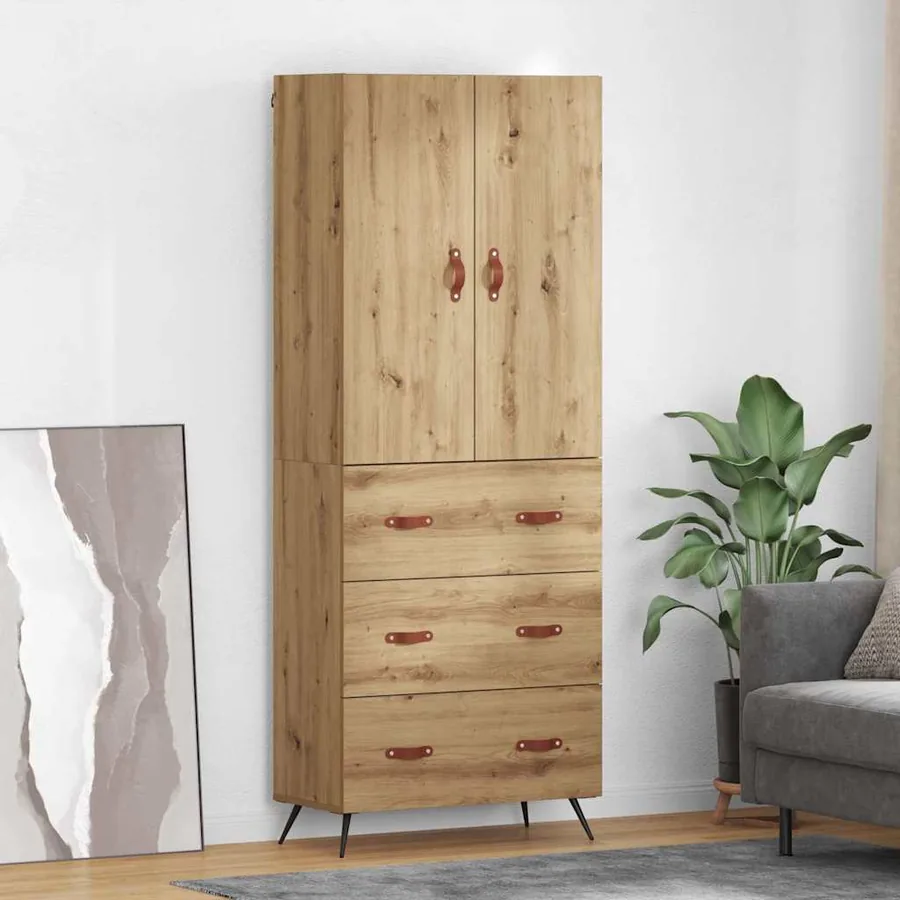 Haut Armoire Chêne artisanal 69,5 x 34 x 180 cm