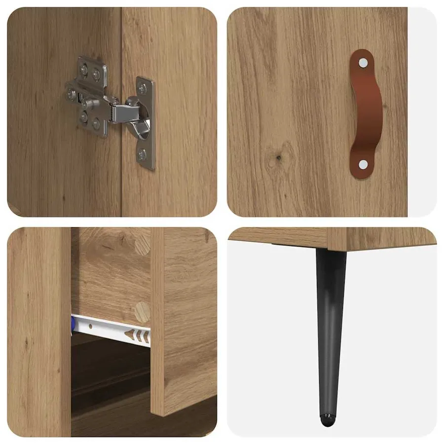 Haut Armoire Chêne artisanal 69,5 x 34 x 180 cm - 11