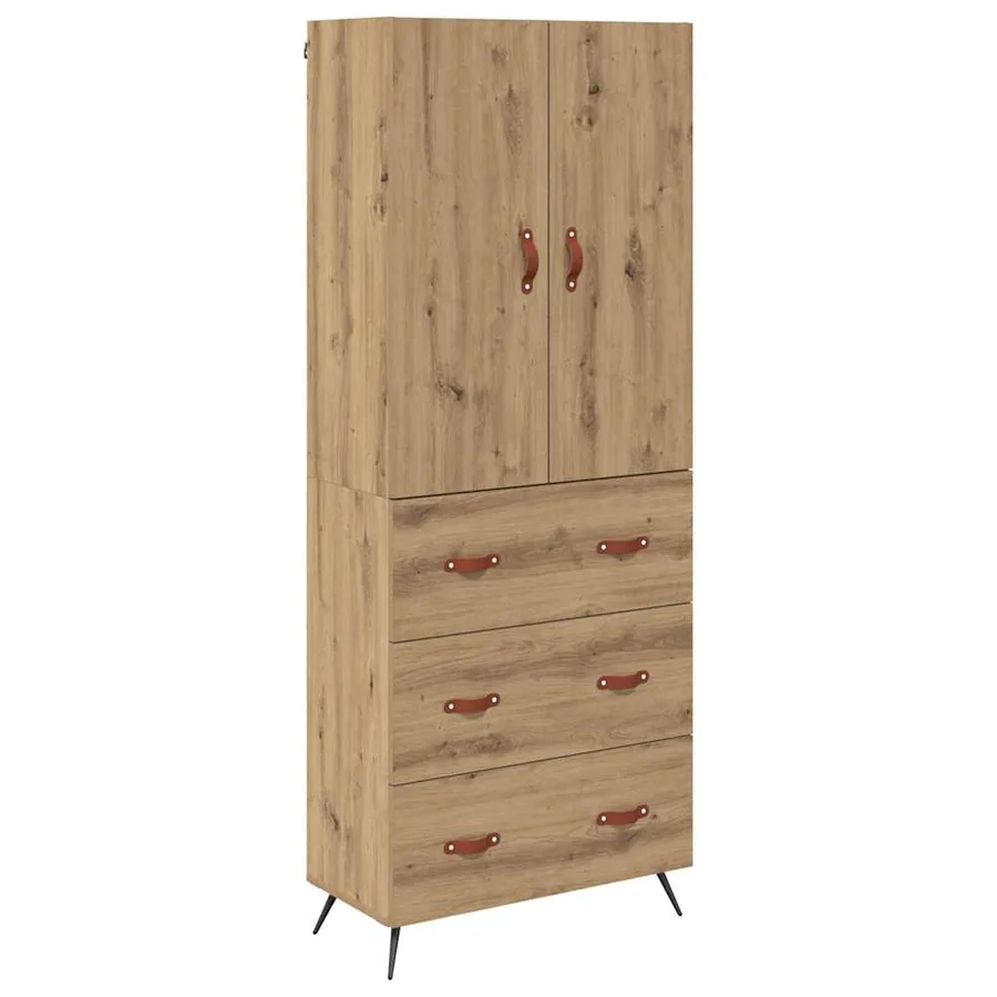 Haut Armoire Chêne artisanal 69,5 x 34 x 180 cm - 2