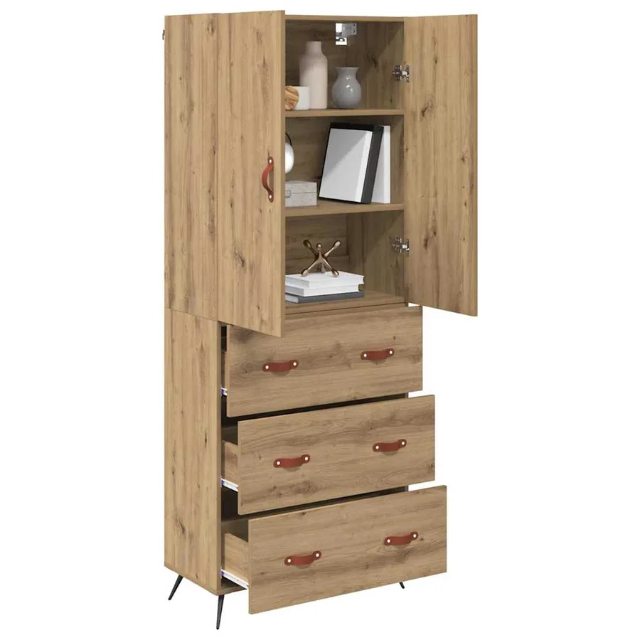 Haut Armoire Chêne artisanal 69,5 x 34 x 180 cm - 3