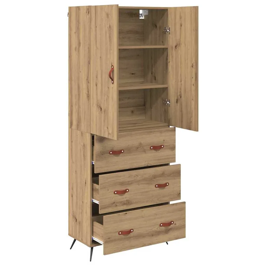 Haut Armoire Chêne artisanal 69,5 x 34 x 180 cm - 5