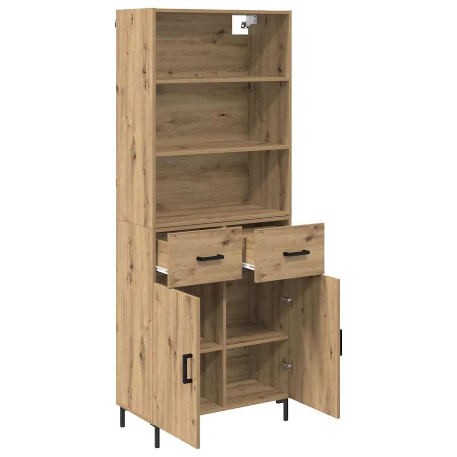 Haut Armoire Chêne artisanal 69,5 x 34 x 180 cm - 5