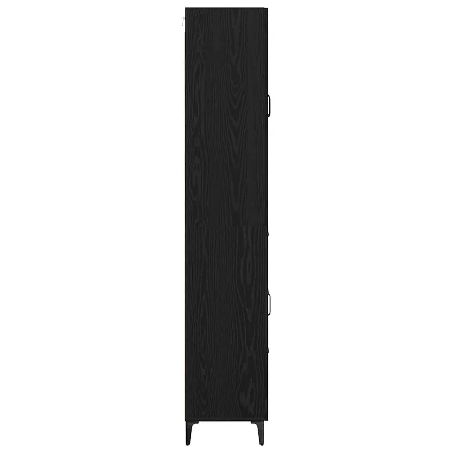 Haut Armoire Chêne noir 69,5 x 34 x 180 cm Bois d'ingénierie - 9