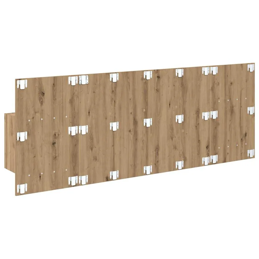 Tête de lit avec armoire 3 pcs Chêne artisanal - 9