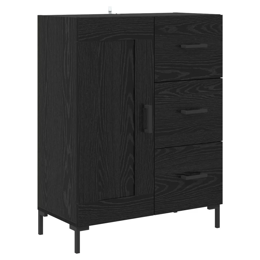 Haut Armoire Chêne noir 69,5 x 34 x 180 cm Bois d'ingénierie - 6
