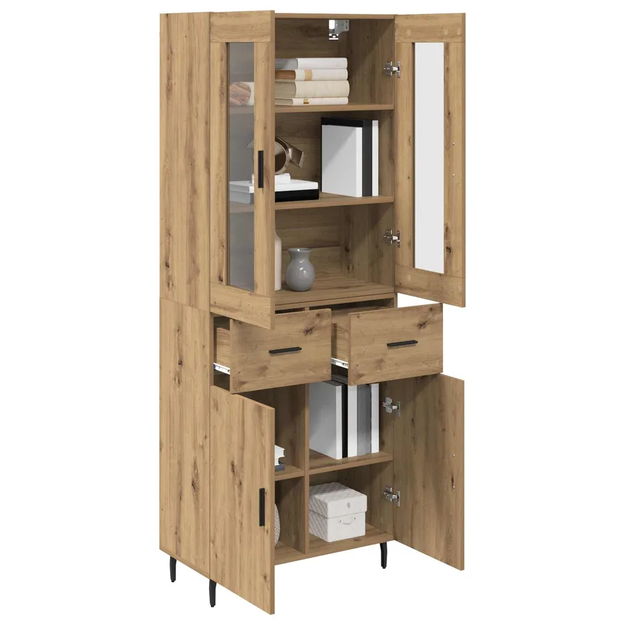 Haut Armoire 2 pcs Chêne artisanal 69,5 x 34 x 180 cm - 3