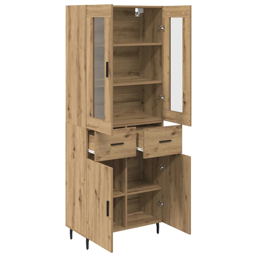 Haut Armoire 2 pcs Chêne artisanal 69,5 x 34 x 180 cm - 5