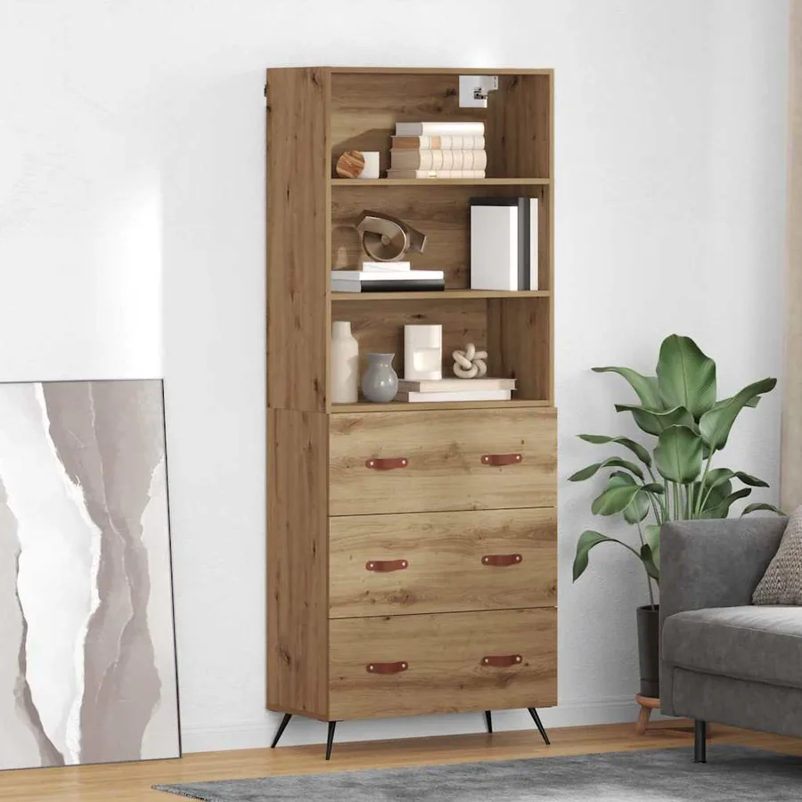 Haut Armoire Chêne artisanal 69,5 x 34 x 180 cm
