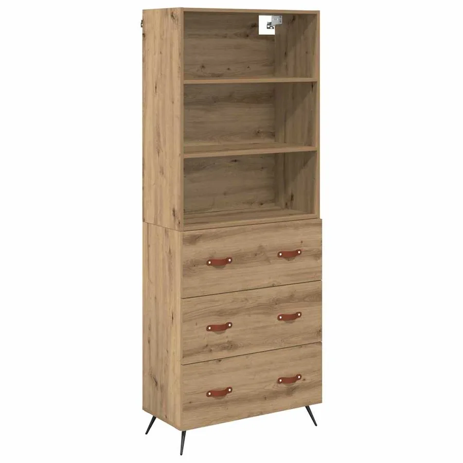 Haut Armoire Chêne artisanal 69,5 x 34 x 180 cm - 2