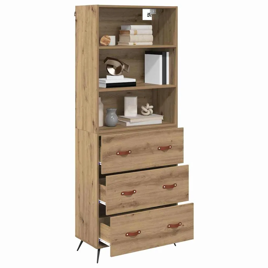 Haut Armoire Chêne artisanal 69,5 x 34 x 180 cm - 3