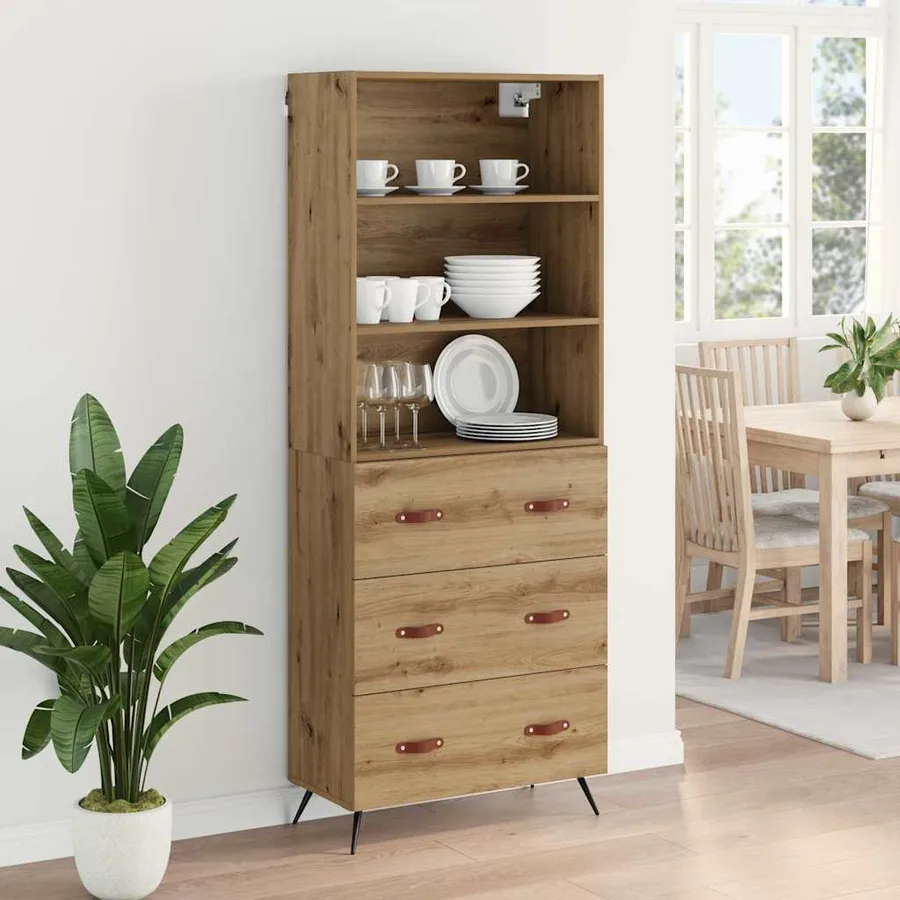 Haut Armoire Chêne artisanal 69,5 x 34 x 180 cm - 4