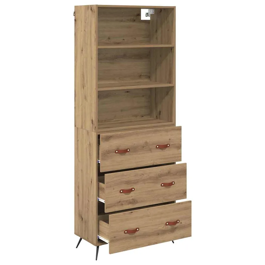 Haut Armoire Chêne artisanal 69,5 x 34 x 180 cm - 5