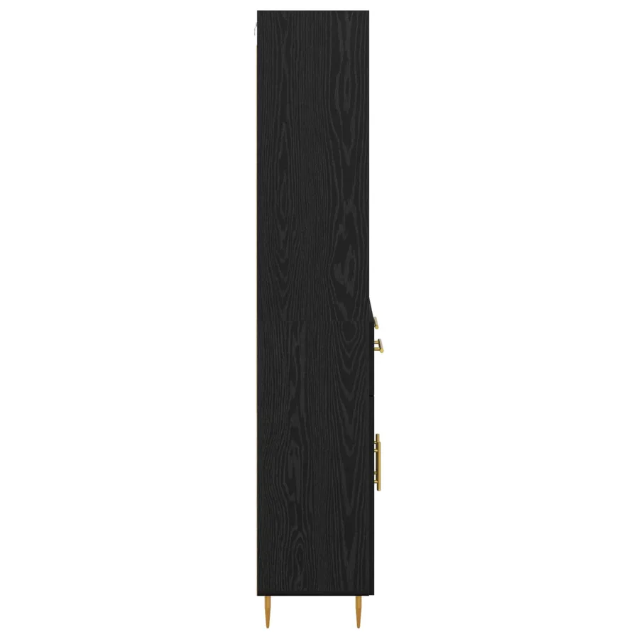 Haut Armoire Chêne noir 69,5 x 34 x 180 cm Bois d'ingénierie - 9