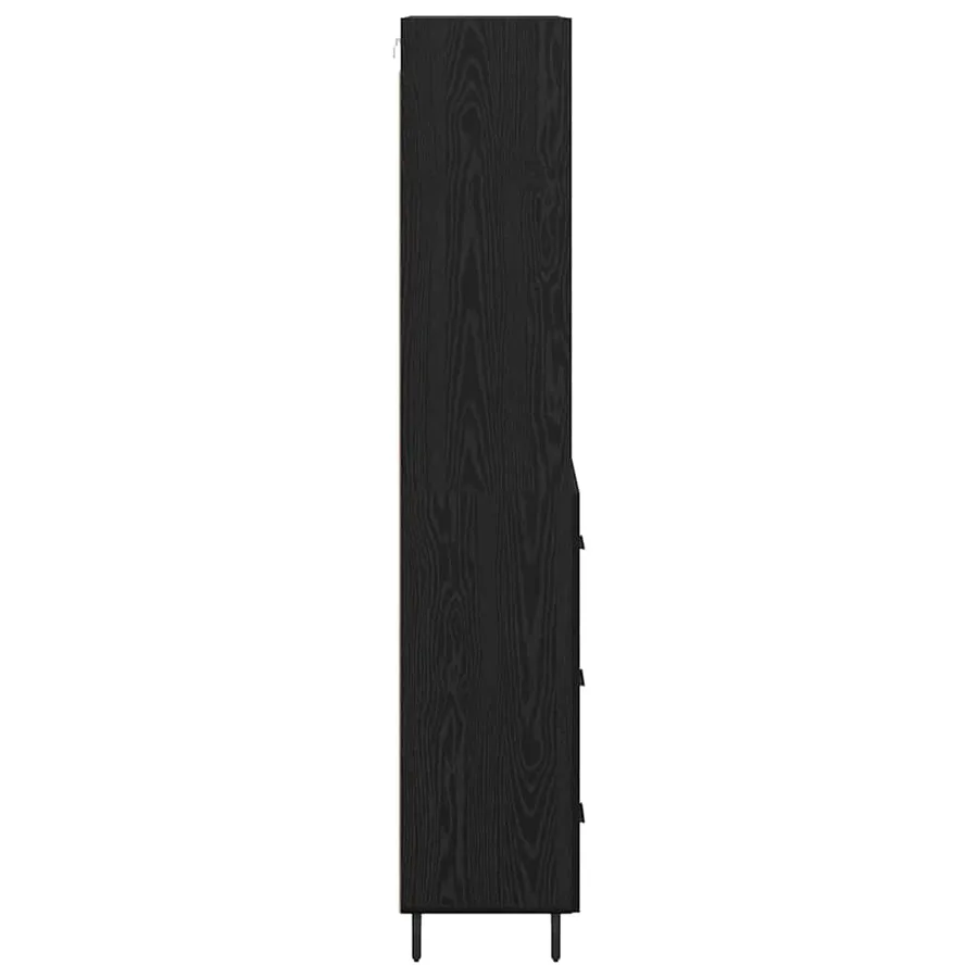 Haut Armoire avec tiroir Chêne noir 69,5 x 34 x 180 cm - 9