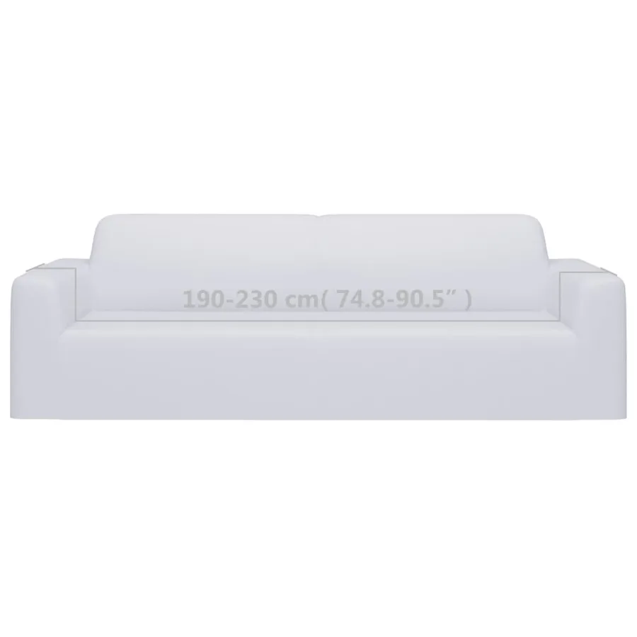 Housse extensible de canapé 2 places Blanc Jersey de polyester - 6