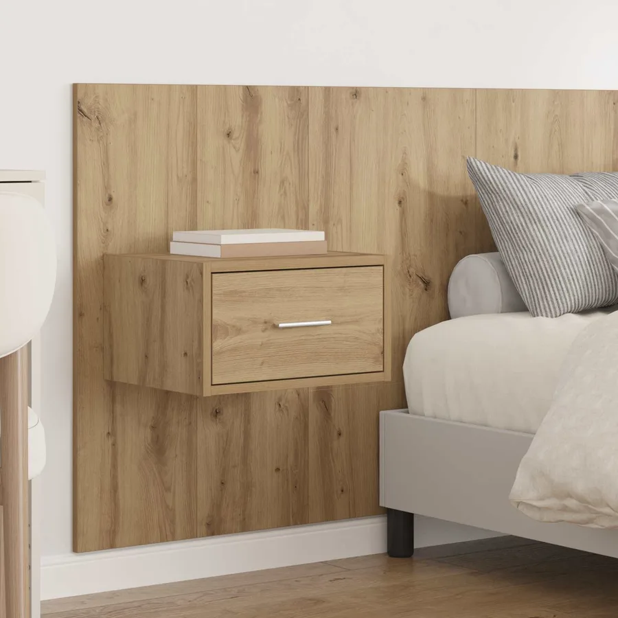 Tête de lit avec armoire 3 pcs Chêne artisanal - 4