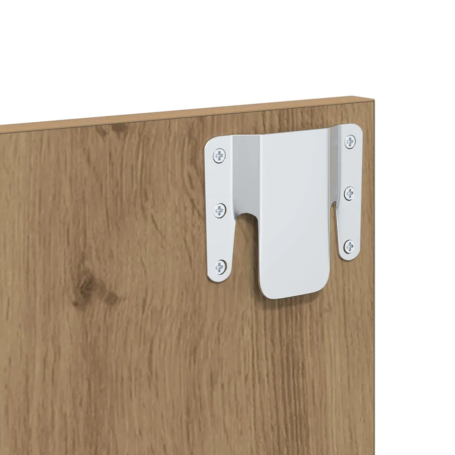 Tête de lit avec armoire 3 pcs Chêne artisanal - 8