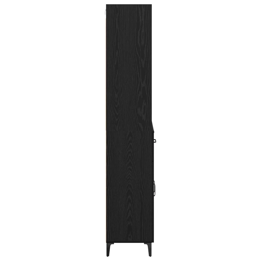 Haut Armoire Chêne noir 69,5 x 34 x 180 cm Bois d'ingénierie - 9
