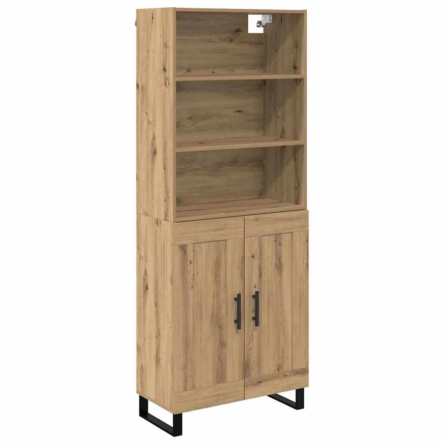 Haut Armoire 2 pcs Chêne artisanal 69,5 x 34 x 180 cm - 2