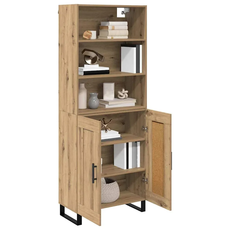 Haut Armoire 2 pcs Chêne artisanal 69,5 x 34 x 180 cm - 3
