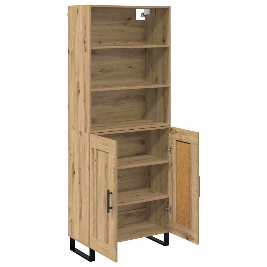 Haut Armoire 2 pcs Chêne artisanal 69,5 x 34 x 180 cm - 5