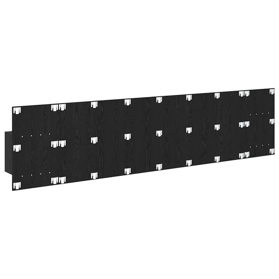 Tête de lit avec armoire 3 pcs Chêne noir Bois d'ingénierie - 9