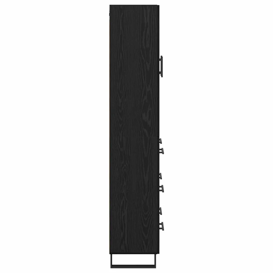 Haut Armoire Chêne noir 69,5 x 34 x 180 cm Bois d'ingénierie - 9