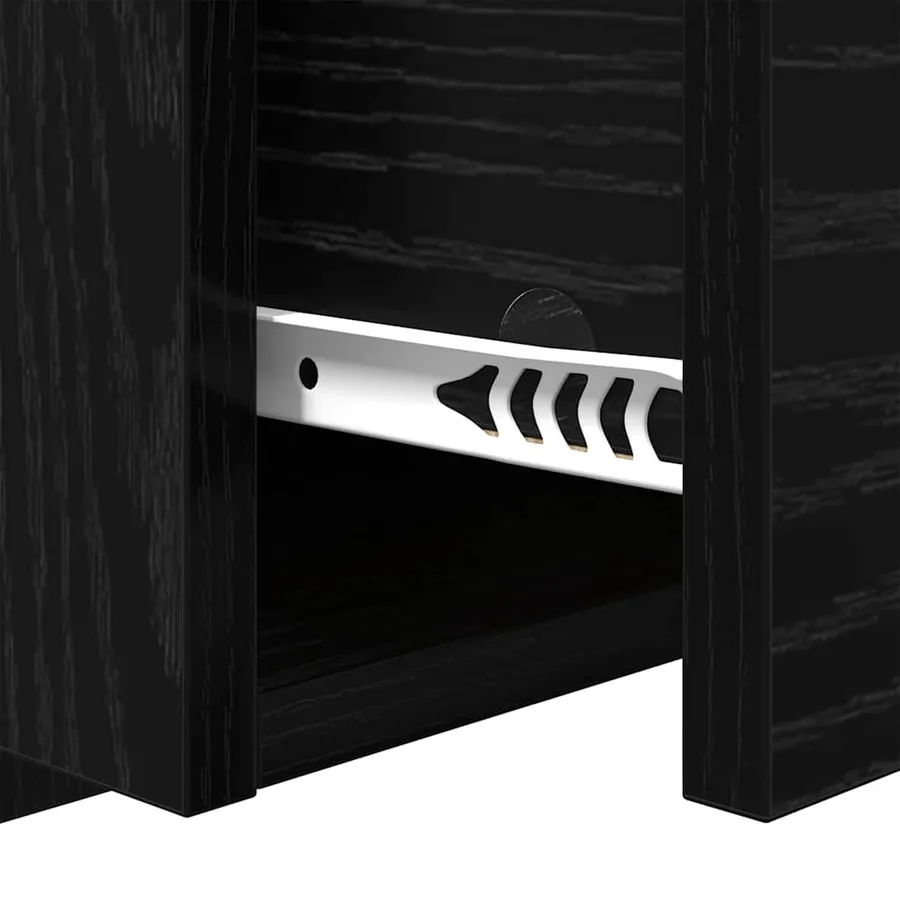 Tête de lit avec armoire 3 pcs Chêne noir Bois d'ingénierie - 11