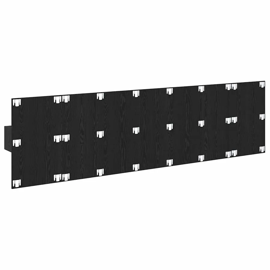 Tête de lit avec armoire 3 pcs Chêne noir Bois d'ingénierie - 9