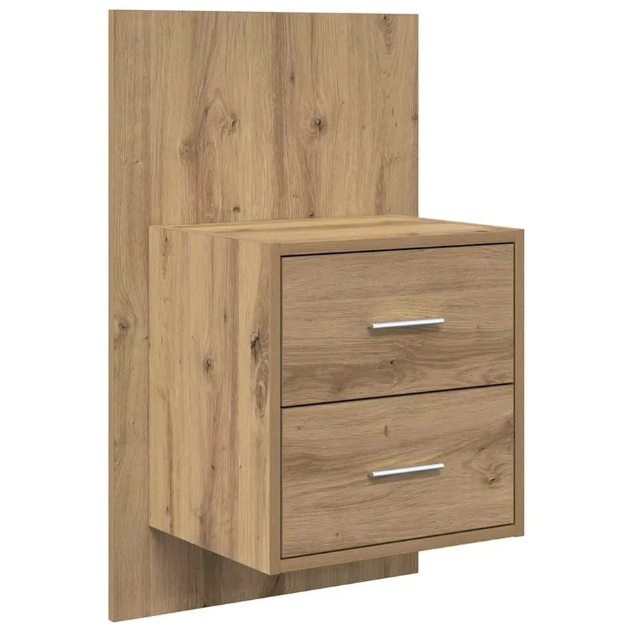 Tête de lit avec armoire 3 pcs Chêne artisanal - 6