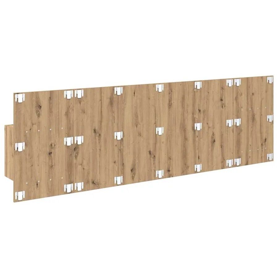 Tête de lit avec armoire 3 pcs Chêne artisanal - 9