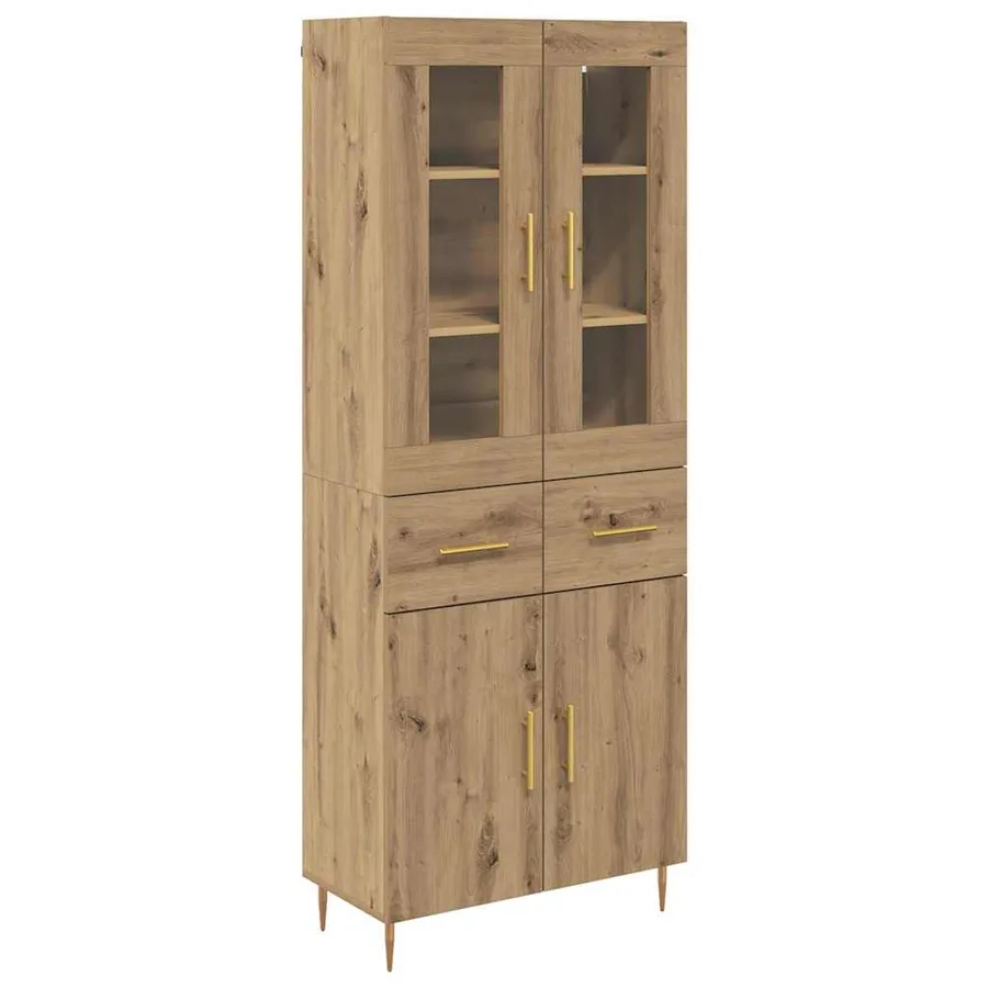 Haut Armoire 2 pcs Chêne artisanal 69,5 x 34 x 180 cm - 2