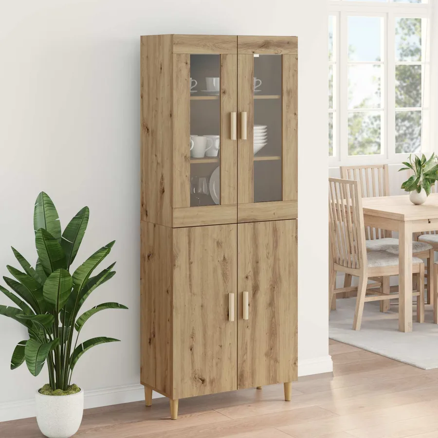 Haut Armoire Chêne artisanal 69,5 x 34 x 180 cm - 4