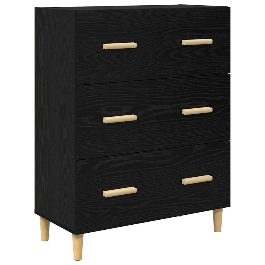 Haut Armoire avec tiroir Chêne noir 69,5 x 34 x 180 cm - 6